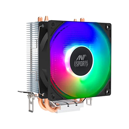 Ant Esports ICE-C200 CPU Cooler/CPU Fan with Rainbow LED Fan | Support - Intel LGA1150, LGA1151, LGA1155, LGA1156, LGA1200, LGA1700 & AMD FM1, FM2, AM2, AM3, AM4