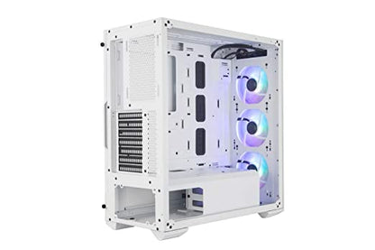 Cooler Master Tempered Glass TD500 Case with Tessellated Mesh - White, with ARGB Controller (MCB-D500D-WGNN-S01)