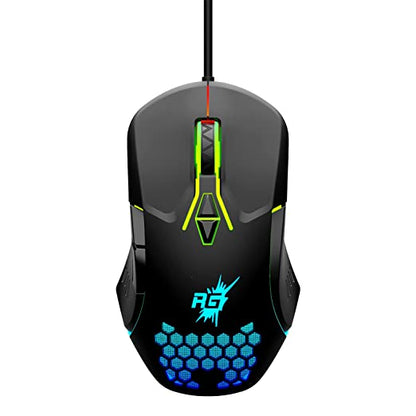 Redgear A-15 Wired Gaming Mouse with Upto 6400 DPI, RGB & Driver Customization for PC(Black)