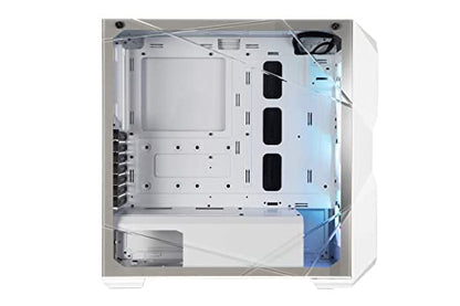 Cooler Master Tempered Glass TD500 Case with Tessellated Mesh - White, with ARGB Controller (MCB-D500D-WGNN-S01)