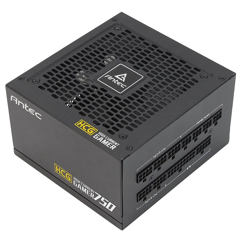Antec HCG Gaming Series HCG750 Gold 750W Power Supply 750 Watts 80 Plus Gold PSU with Full Modular, 120mm FDB Fan, Japanese Capacitors, ATX12V 2.4, 10 Years Support