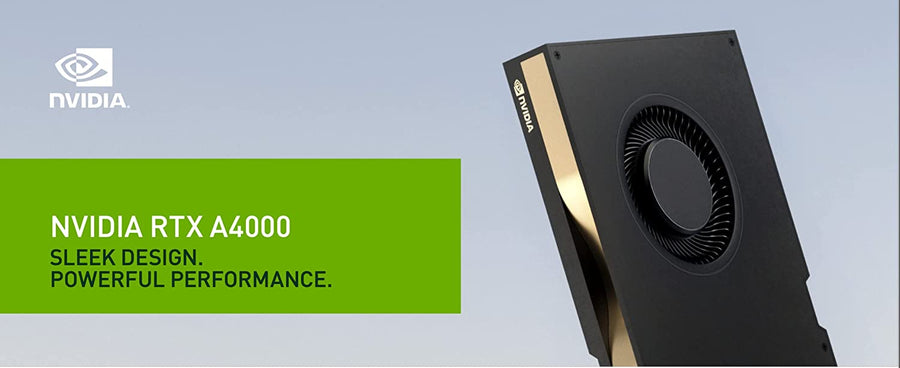 NVIDIA RTX A4000 with 16GB of GDDR6 Memory (ECC) 6144 CUDA Cores DirectX 12 3 Years Warranty PCIE 4.0 AAA Game Titles Gaming 4K Editing Mining