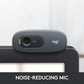 Logitech C270 HD Webcam, HD 720p/30fps, Widescreen HD Video Calling, HD Light Correction, Noise-Reducing Mic, for Skype, FaceTime, Hangouts, WebEx, PC/Mac/Laptop/MacBook/Tablet - Black