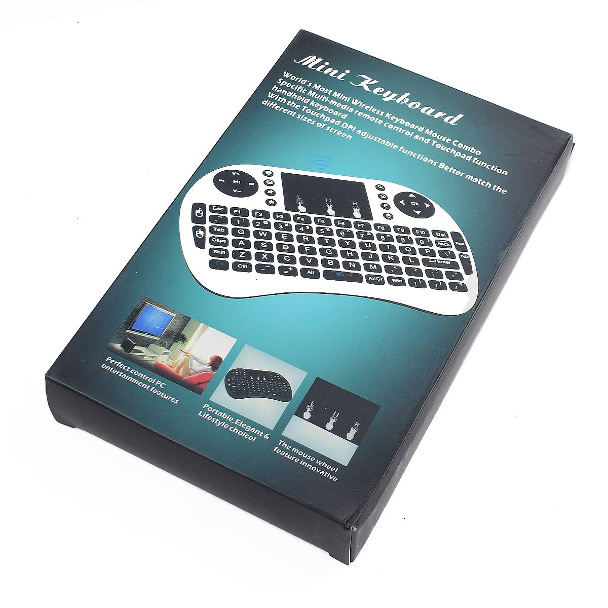 REES52®2.4GHz Wireless Mini Keyboard with TouchPad Compatible with PC/Computer/Laptop/Android TV(Smart TV) /Mac/Raspberry Pi/Table