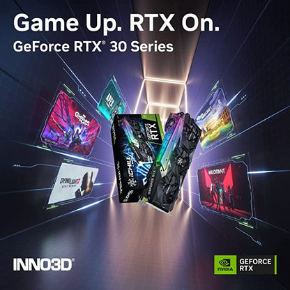 INNO3D NVIDIA GEFORCE RTX 3060 Twin X2 OC 12 GB GDDR6 192-bit PCI-E 4.0 X16 Gaming Graphics Card - N30602-12D6X-11902120H, pci_e_x4