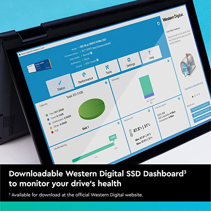 Western Digital WD Blue SN570 NVMe 250GB/500GB/1TB SSD, Upto 3, 300 MB/s Read,