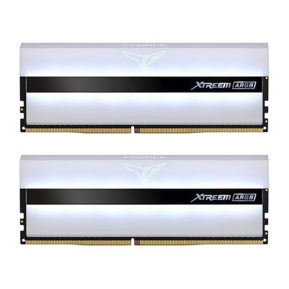 TEAMGROUP T-Force Xtreem ARGB 3600MHz CL14 16GB (2x8GB) PC4-28800 Dual Channel DDR4 DRAM Desktop Gaming Memory Ram (White) - TF13D416G3600HC14CDC01