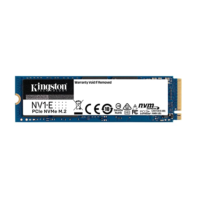 Kingston NV1-E 500GB/1TB/2TB M.2 2280 NVMe PCIe Internal Solid State Drive (SSD) Up to 2100 MB/s SNVSE/1000G