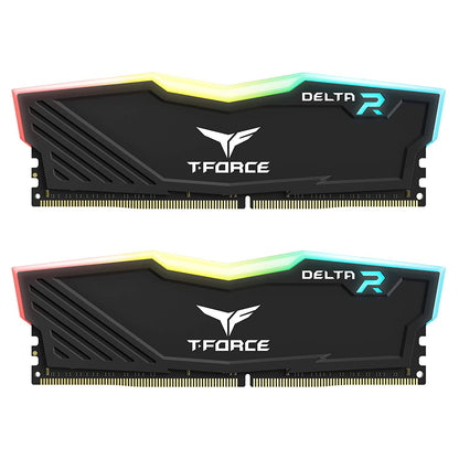 TEAMGROUP T-Force Delta RGB DDR4 16GB (8GBx2) 3200MHz (PC4-25600) CL16 Desktop Memory Module ram TF3D416G3200HC16CDC01 - Black