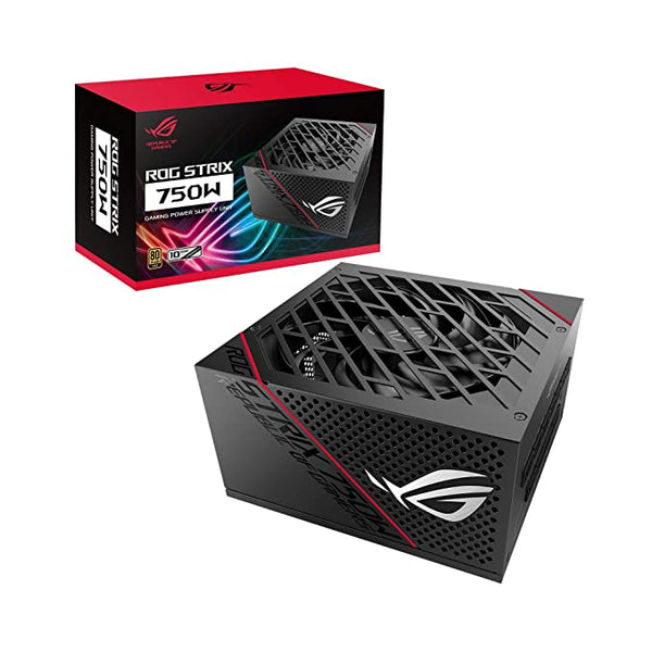 ASUS ROG Strix 750 Fully Modular 80 Plus Gold 750W ATX Power Supply with 0dB Axial Tech Fan and 10 Year Warranty (ROG-STRIX-750G)