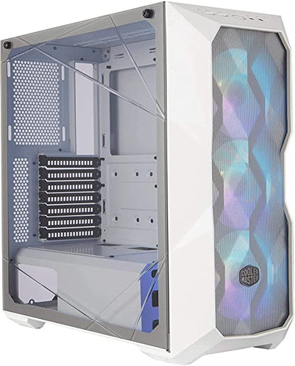 Cooler Master Tempered Glass TD500 Case with Tessellated Mesh - White, with ARGB Controller (MCB-D500D-WGNN-S01)