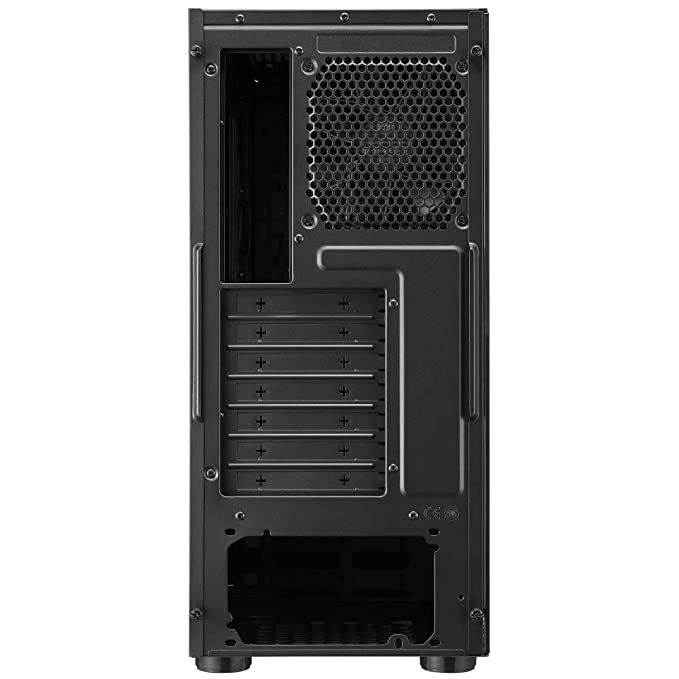 Cooler Master MasterBox MB600L V2 with Steel Side Panel, Brushed Front Panel, Hexagon Gleam, Mesh Intakes, Breathable PSU Shroud, Support Upto ATX Motherboard, Black, Mid Tower (MB600L2-KNNN-S00)