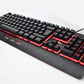 Redgear Blaze Semi-Mechanical wired Gaming keyboard with 3 colour backlit, full aluminium body & Windows key lock for PC ( Black )