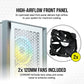 Corsair 4000D Airflow Tempered Glass Mid-Tower ATX Computer Case/ Gaming Cabinet - White - CC-9011201-WW