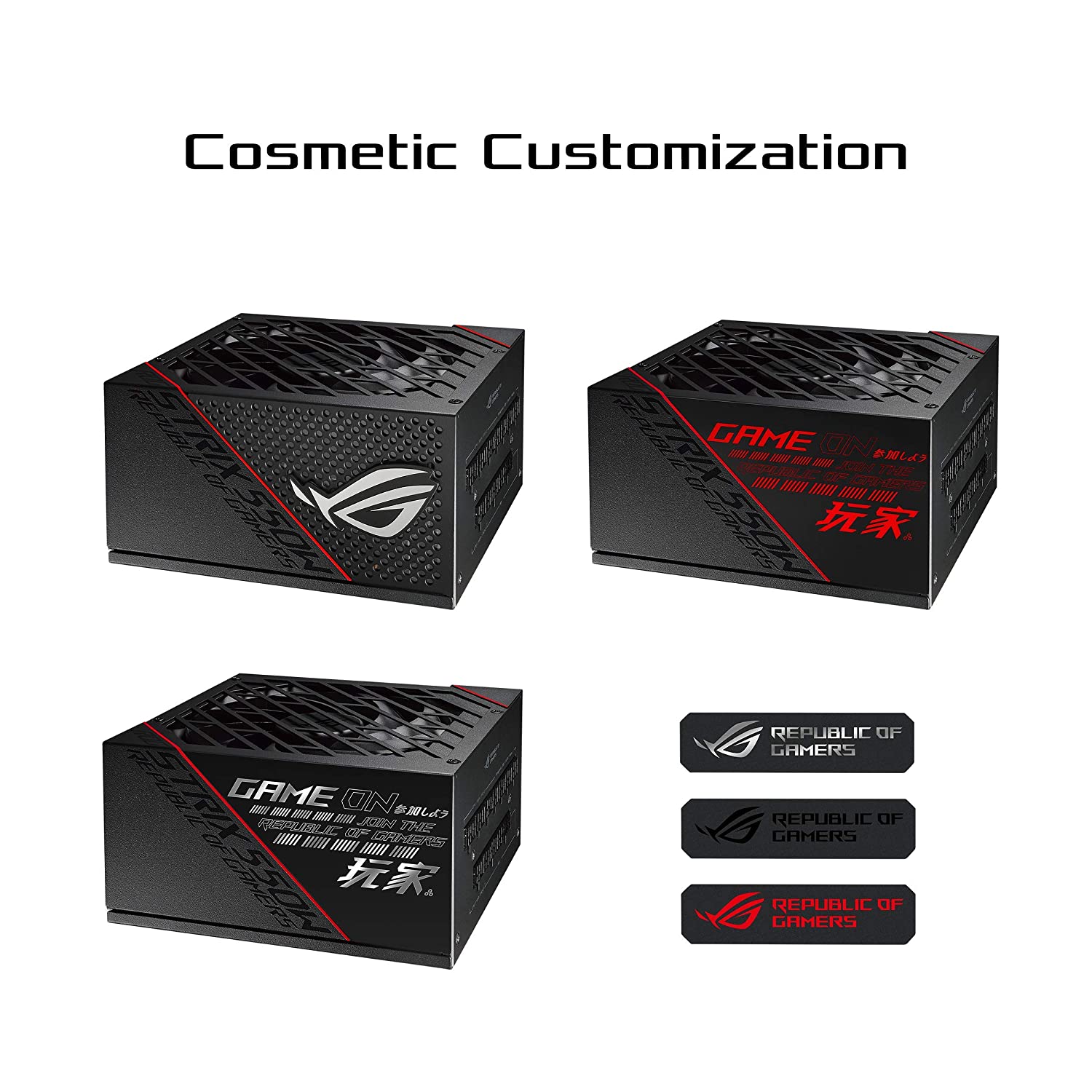 ASUS ROG Strix 550W Gold PSU, Power Supply (ROG heatsinks, Axial-tech Fan Design, Dual-Ball Fan Bearings, 0dB Technology, 80 Plus Gold Certification, Fully Modular Cables, 10-Year Warranty)