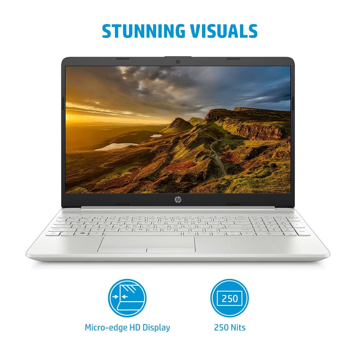 HP 15s 11th Gen Intel Core i3-8GB RAM/512GB SSD 15.6 inch(39.6 cm) Laptop, HD, Micro-Edge Display/ Windows 11/ MS Office/ Natural Silver/ 1.75kg) - 15s-du3564TU